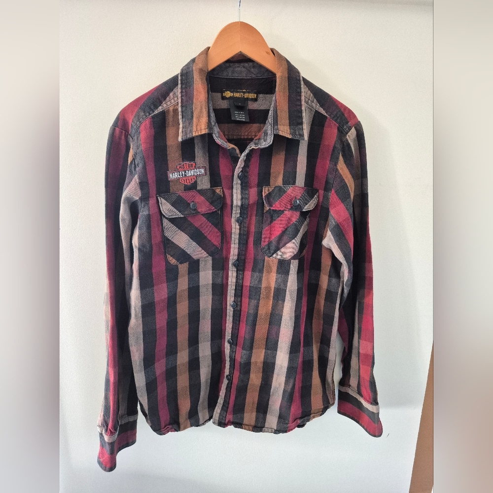 Harley Davidson 100% Cotton Button Down Shirt